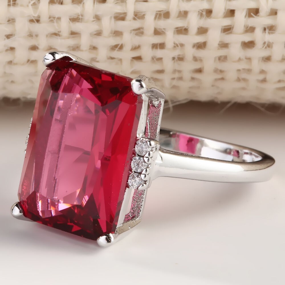 Cincin Wanita Red Ruby Zircon JC-018