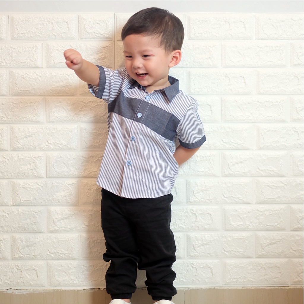 KEMEJA BAYI MODEL KERAH | KEMEJA BAYI LAKI LAKI | BAJU BAYI LAKI LAKI 1 4 TAHUN | BAJU ANAK KAKI LAK