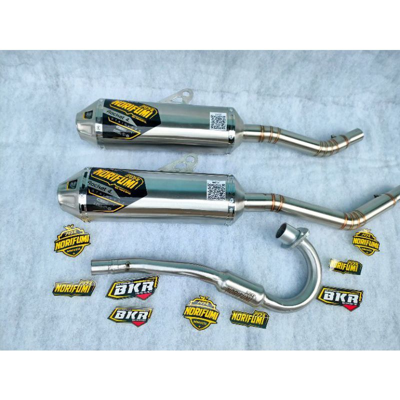 KNALPOT NORIFUMI ROCKET 4 STAINLES PNP CRF 150 KLX 150 D-TRACKER WR 155-1