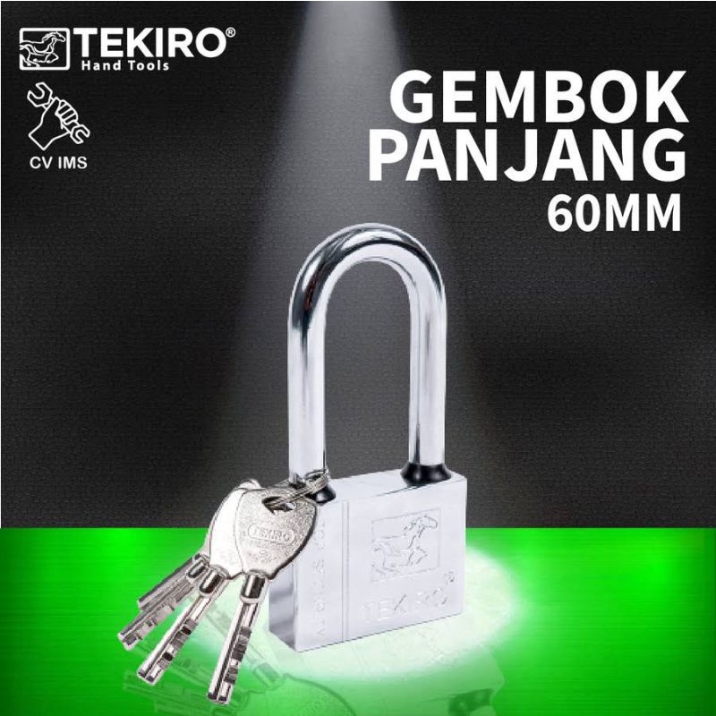 Gembok Leher Panjang 60mm Tekiro Original