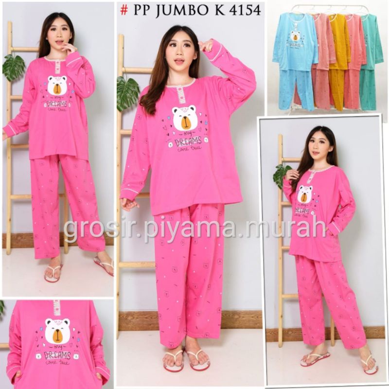 PIYAMA PP JUMBO TESSA BAJU TIDUR LENGAN PANJANG JUMBO TESSA BAJU TIDUR TESSA PAKAIAN WANITA MURAH