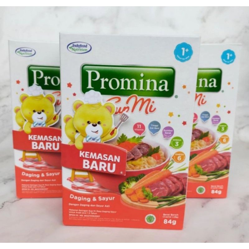 

Promina Sup Mie 84gr (rasa ayam sayur atau daging sayur)