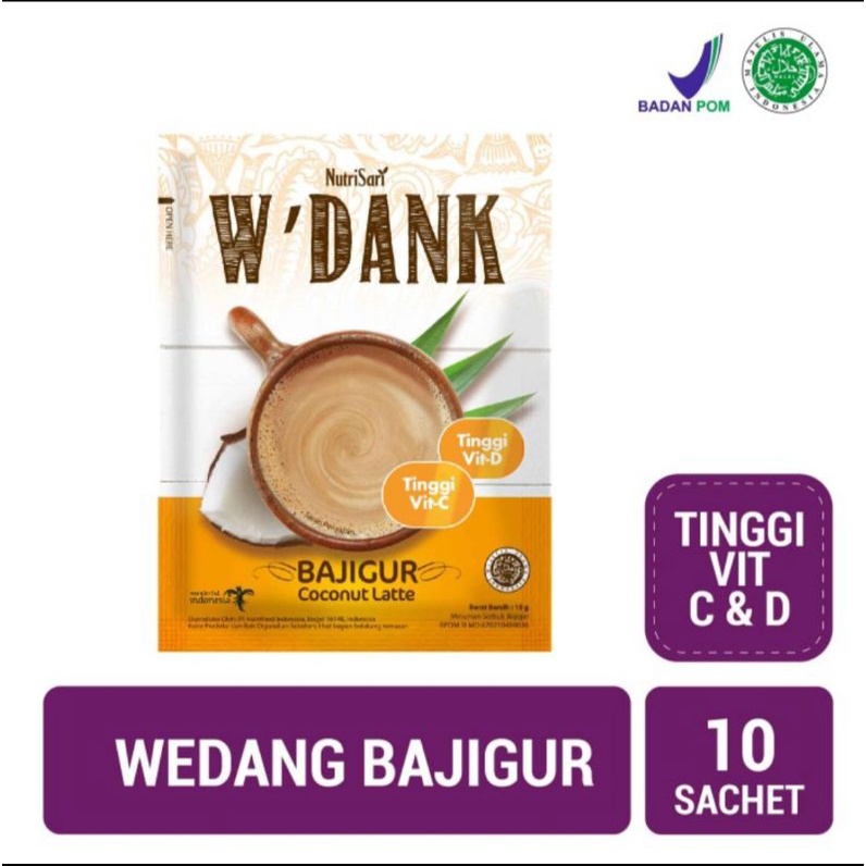

1 rcg wedang bajigur coconut latte 10 bungkus