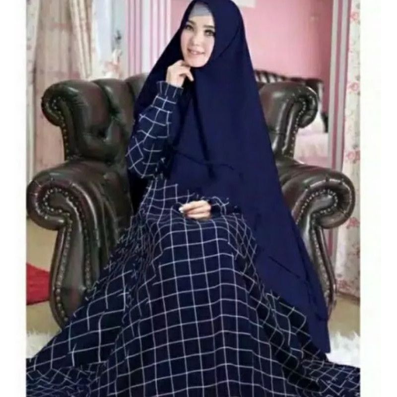 Promo Gamis kotak - kotak masa kini/Gamis kotak impor