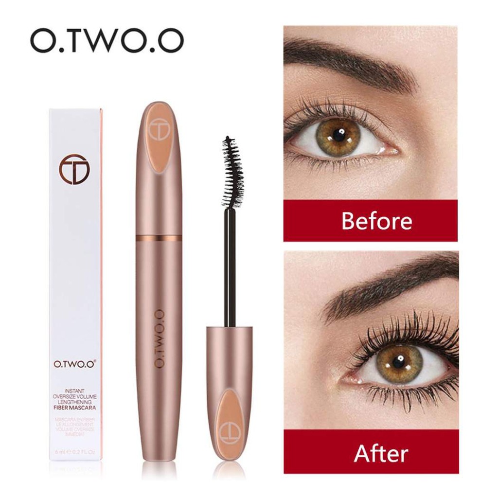 O.TWO.O 4D Silk Fiber Eyelash Black Mascara Waterproof Long Lasting