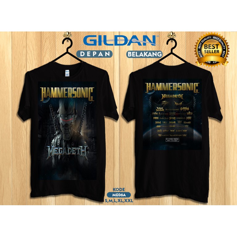 Kaos megadeth hammersonic 2017 original gildan softstyle