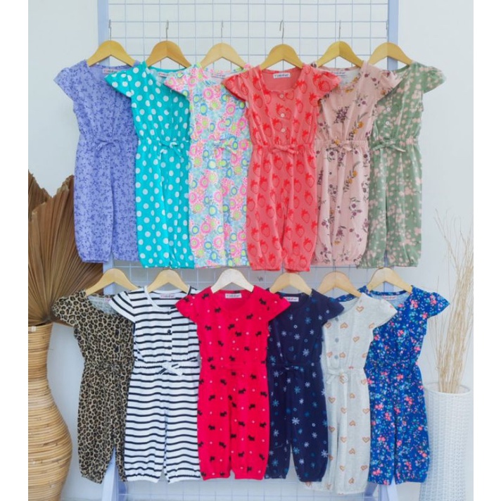 Jumpsuit Anak Panjang Shireen usia 0 1 2 3 tahun baju harian bayi Anak balita jamsuit jumsuit kaos Jumper kodok