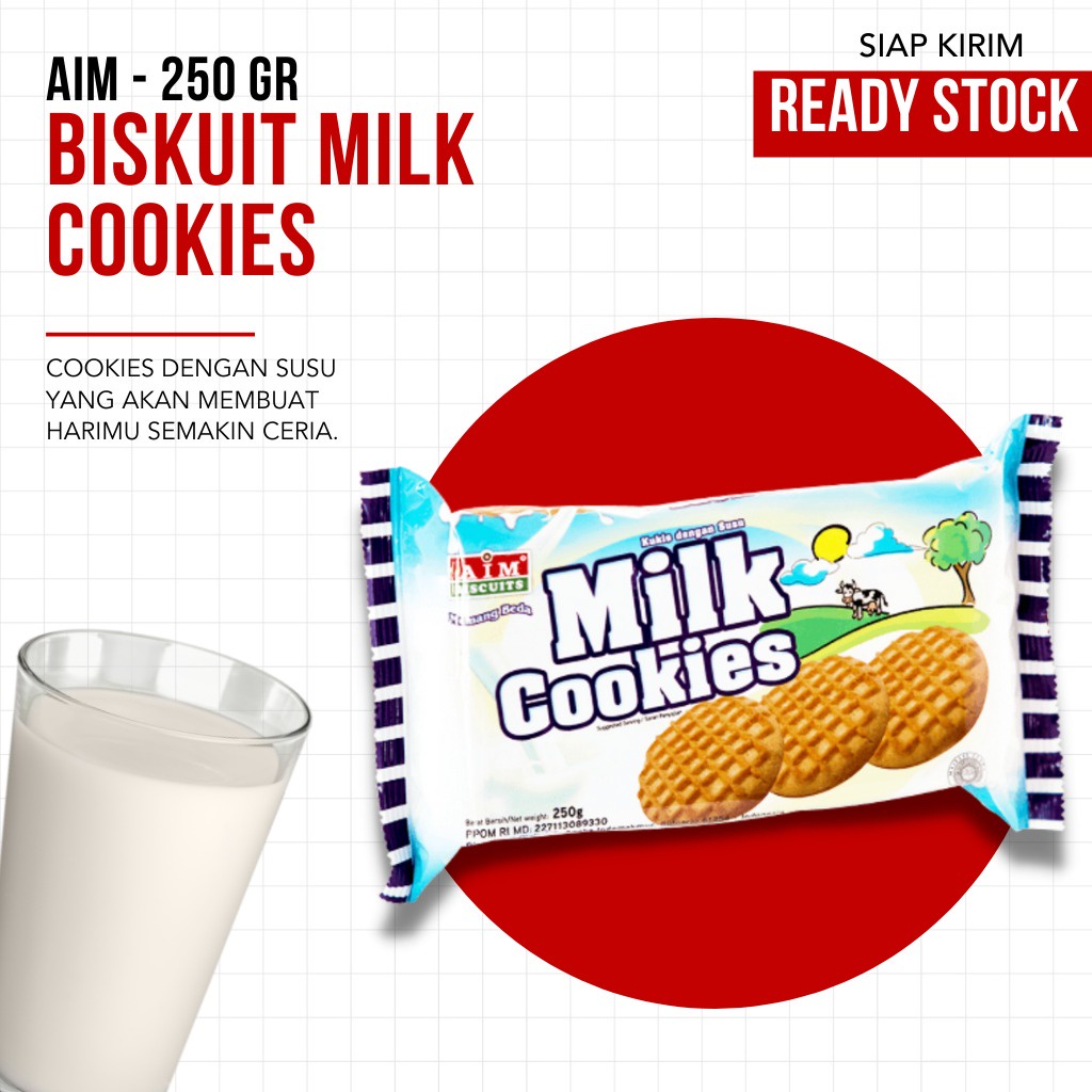 [TERMURAH] AIM BISCUITS - AIM Milk Cookies 250g