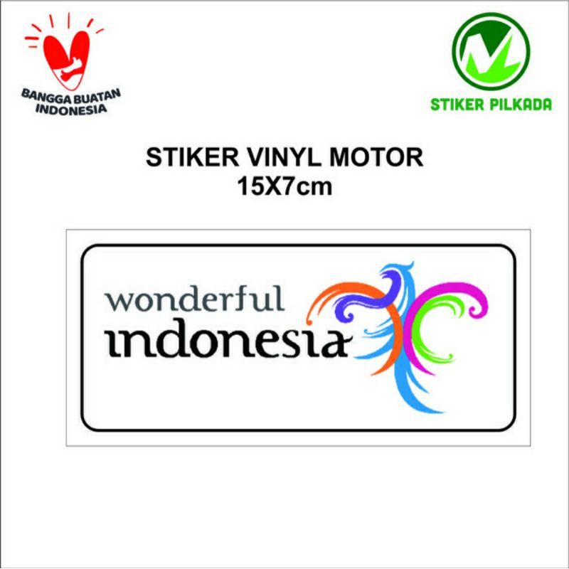 

STIKER VINYL PESONA INDONESIA 15x7CM