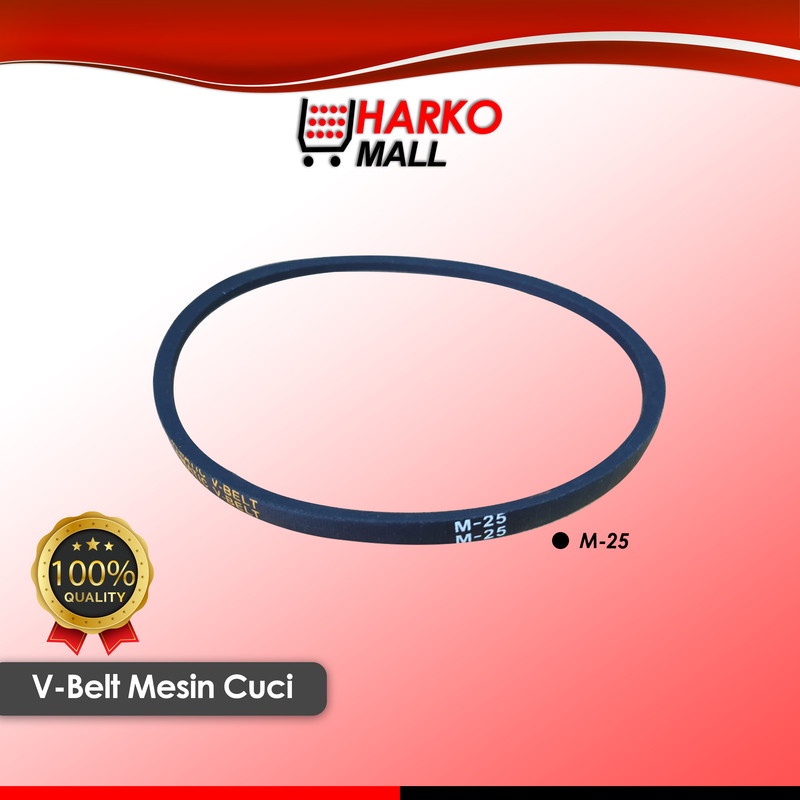 Karet Vanbelt Mesin Cuci Vanbel / Fan V Belt Universal untuk merk SANYO SHARP LG Ukuran M-25