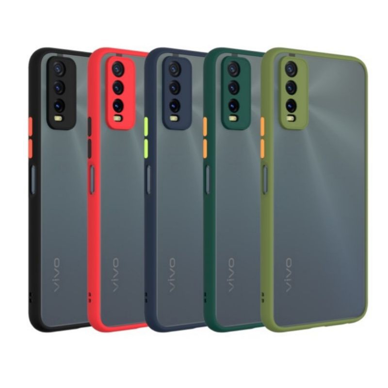 case vivo Y20, Y20SG, Y20S Soft Case Warna polos
