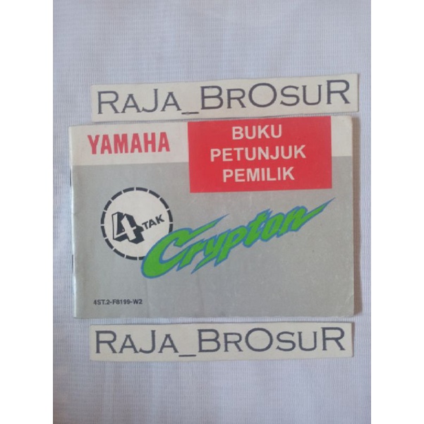 Buku petunjuk pemilik Yamaha Crypton