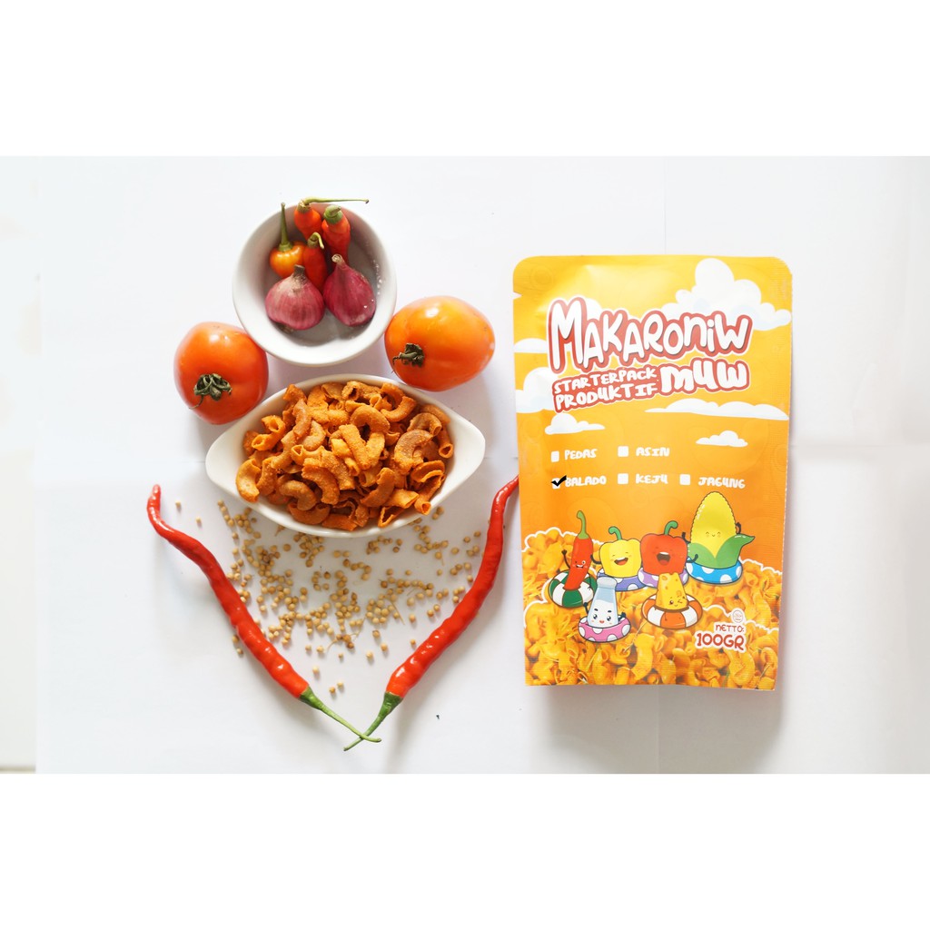 

Cemilan Makaroni Snack 100gr Rasa Balado