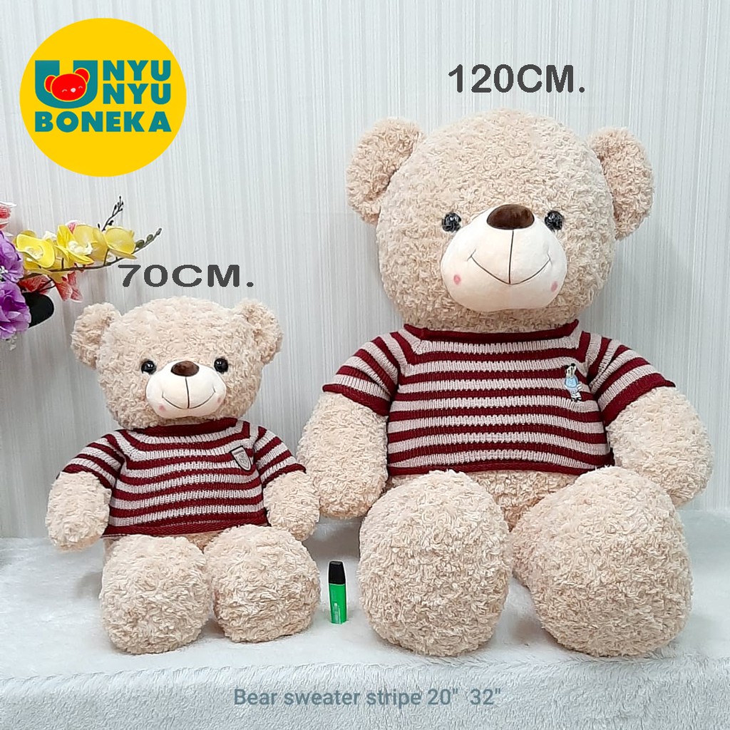 Boneka Teddy Bear Sweater Stripe 70 CM Impor House