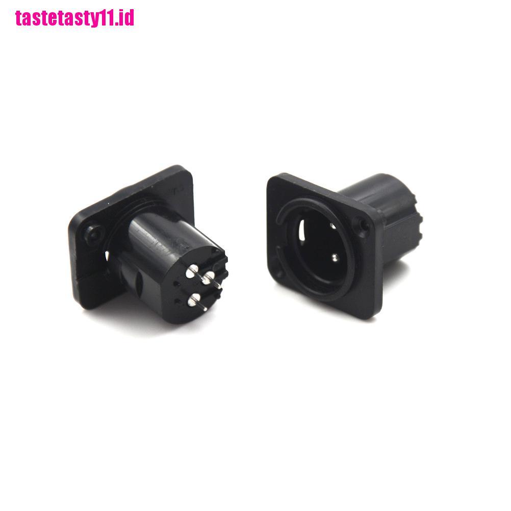 10 Pcs Soket Jack Panel Mount Male 3 Pin XLR