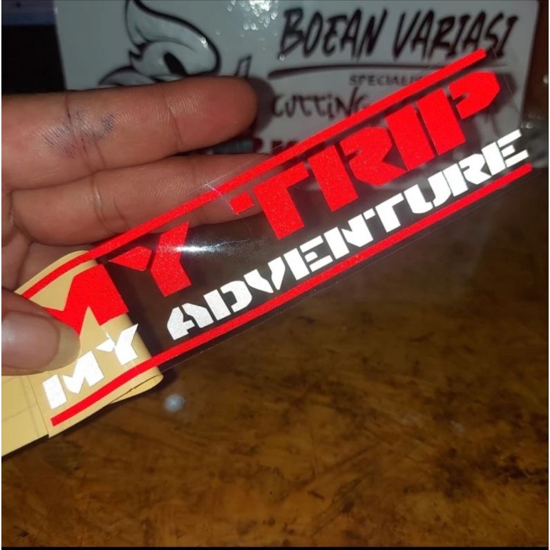 cutting sticker my trip my adventure motor mobil