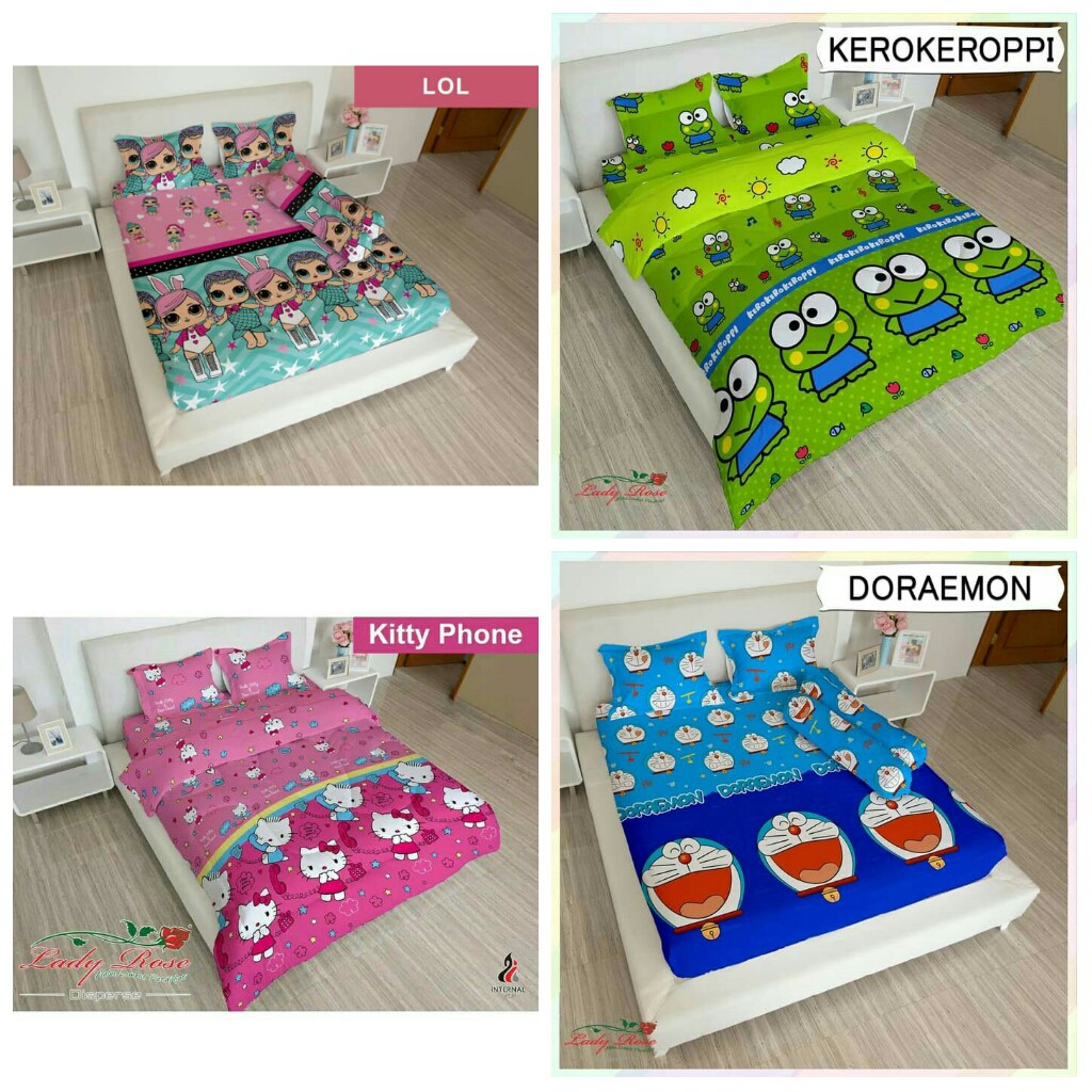 RC Sprei LADY ROSE murah Ukuran  Queen 160x200 motif minimalis