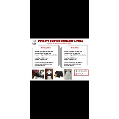 Jasa Kursus jahit