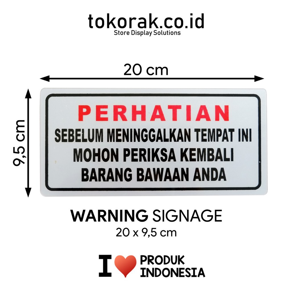 SIGNAGE PERHATIAN SIMBOL LOGO PERINGATAN PERIKSA KEMBALI SIGN PETUNJUK SIMBOL LOGO PERINGATAN LABEL