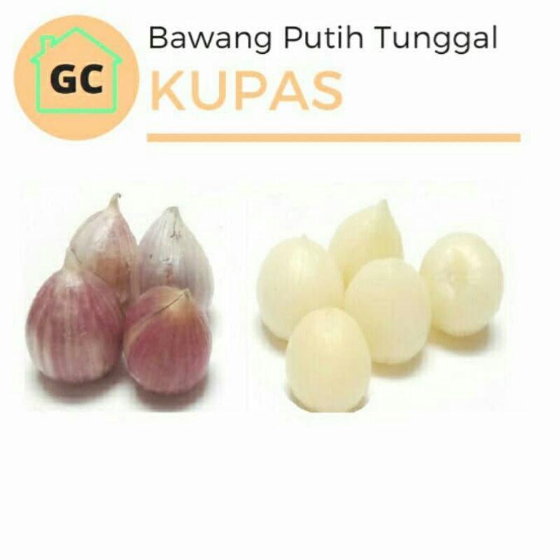 Bawang Putih Tunggal Lanang Kupas Bersih Fresh 1 kg