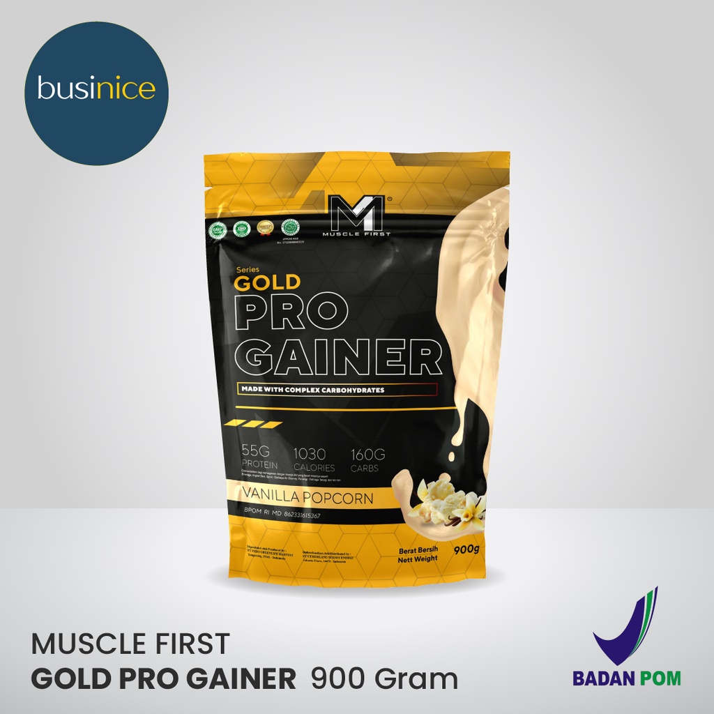 M1 Muscle First Gold Pro Gainer 2 Lbs BPOM Halal