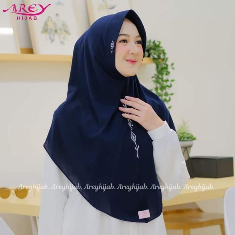 (Arey Alena) HIJAB INSTAN AREY ALENA - JILBAB AREY Bordir Tangkai - JERSEY