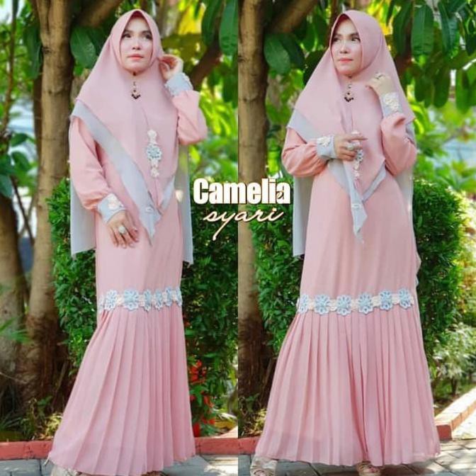 Baju Muslim Wanita Gamis Syari - Pesta Maxi Dres TERBARU Camelia BusuI