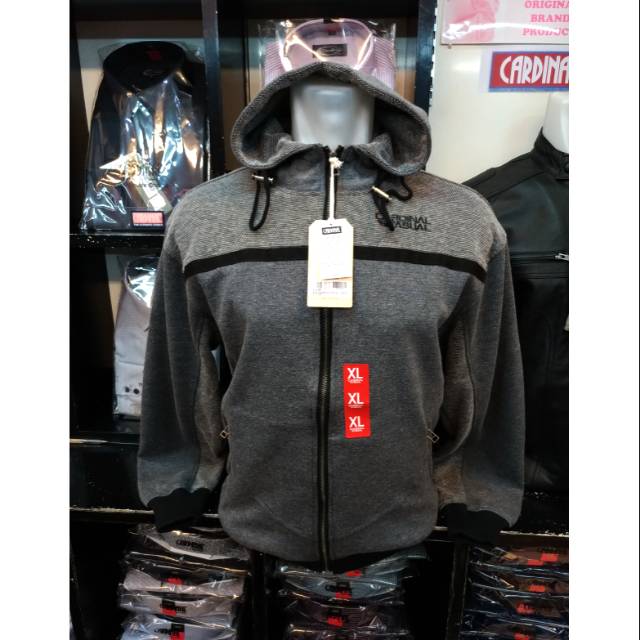 CARDINAL Original Mens Hoodie Jacket Zipper Jumper Pria EAVAR62