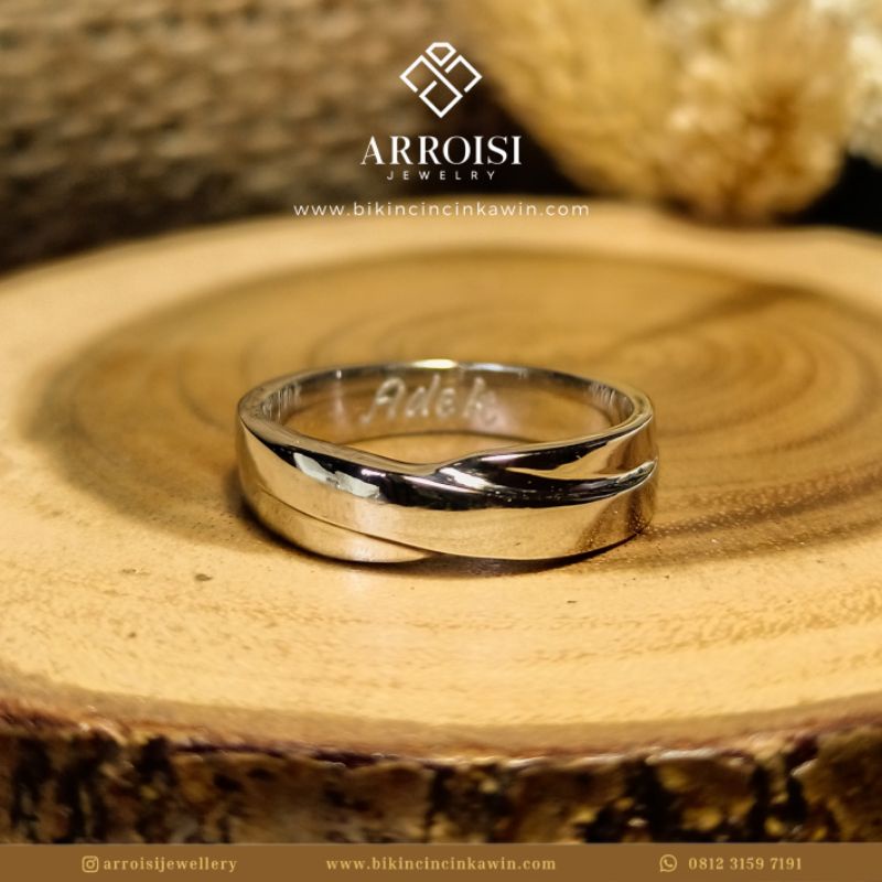 Cincin Kawin Pria Platinum Solo Bergaransi