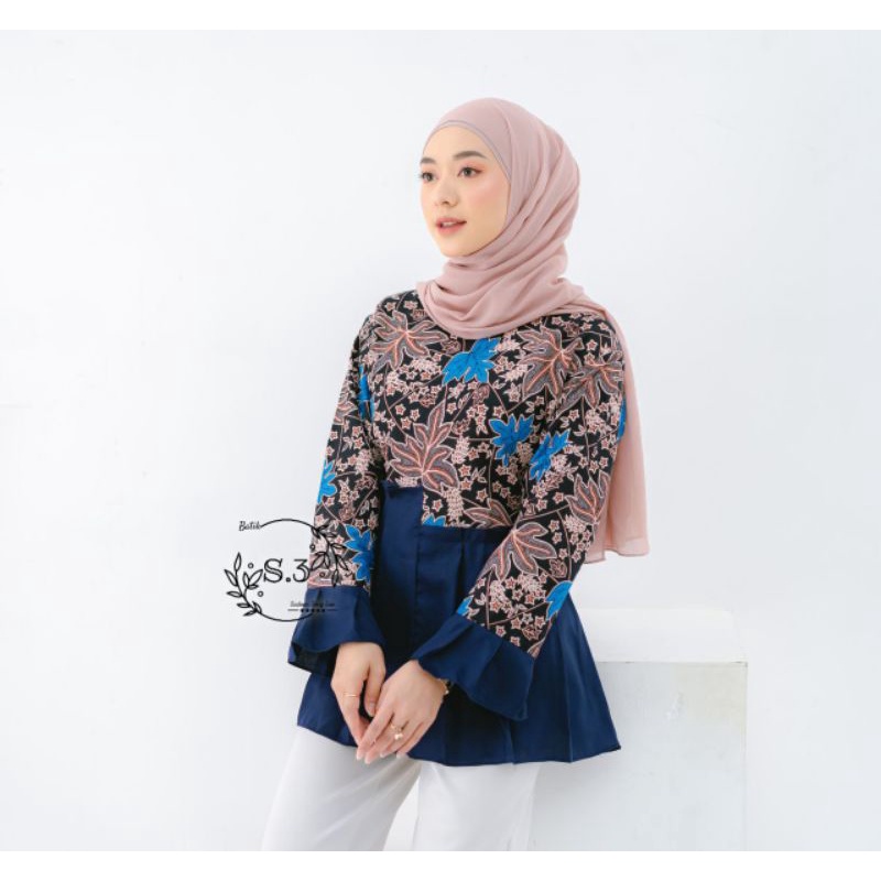 BLOUSE BATIK TERBARU KOMBINASI HARGA TERMURAH NEW KEKINIAN