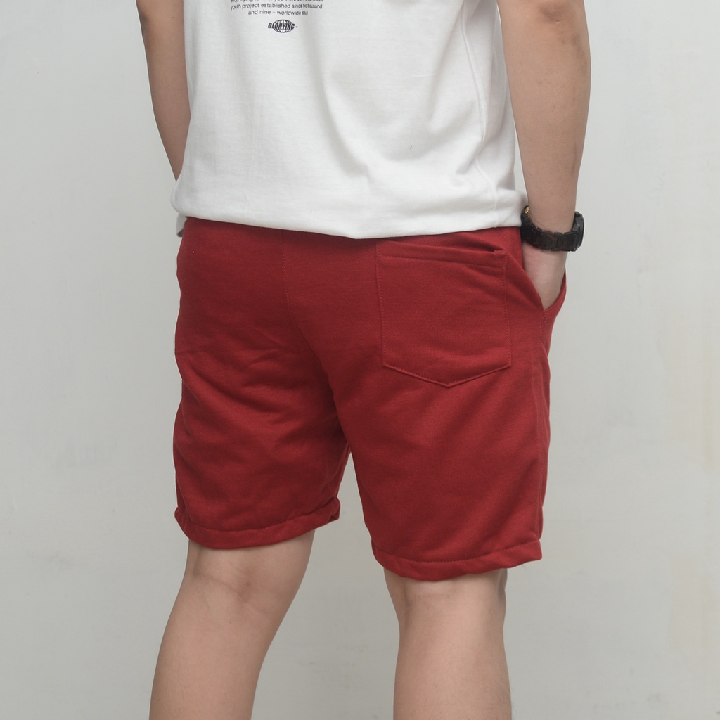 Wengkie.id / Boardshort / celana pendek pria / celana pendek wanita / celana casual / celana pendek murah / Warna Maroon