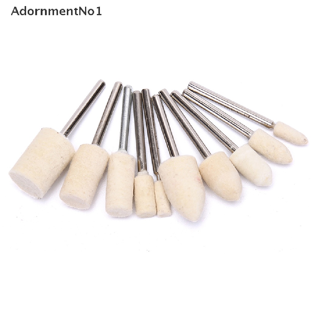 (AdornmentNo1) 10pcs / Set Mata Gerinda Poles Bahan Wol Felt Untuk Mesin Rotary