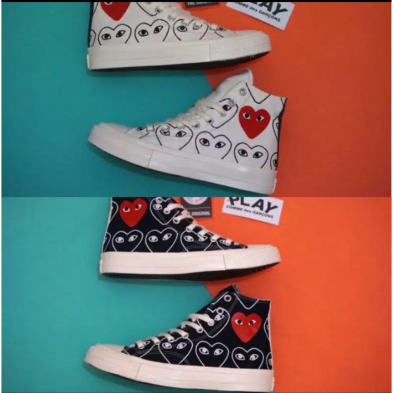 Sepatu all star CDG COMME Des Garcon Play high x Converse Chuck
