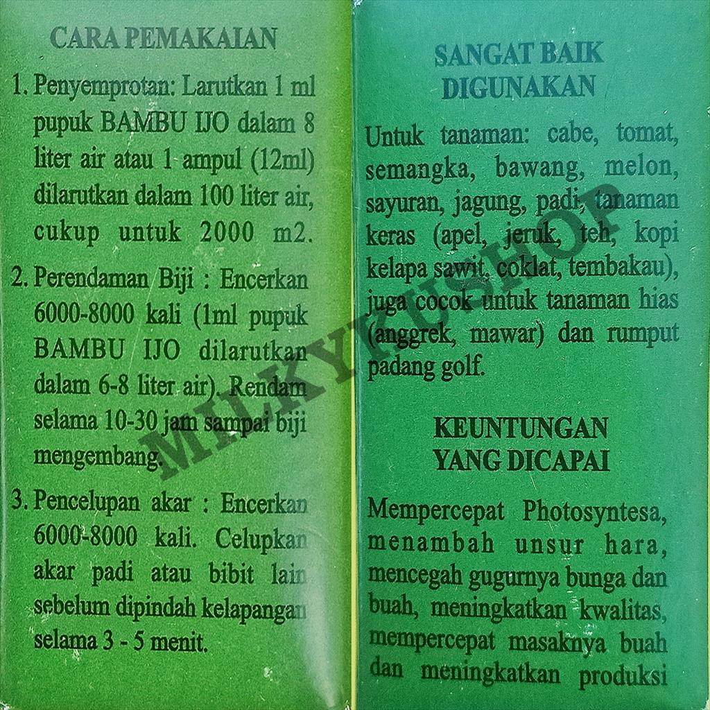 PUPUK CAIR BAMBU IJO 12 ML KEMASAN PABRIK