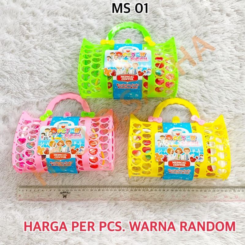Promo ms01 mainan dokter dokteran + tas keranjang