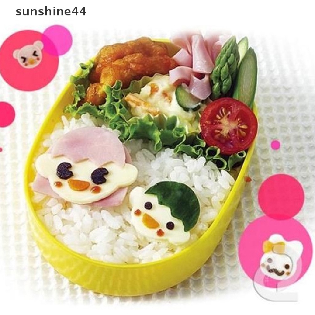 Sunshine 1 Set 3 in 1 Cetakan Bento / Onigiri Bentuk Ekspresi Wajah