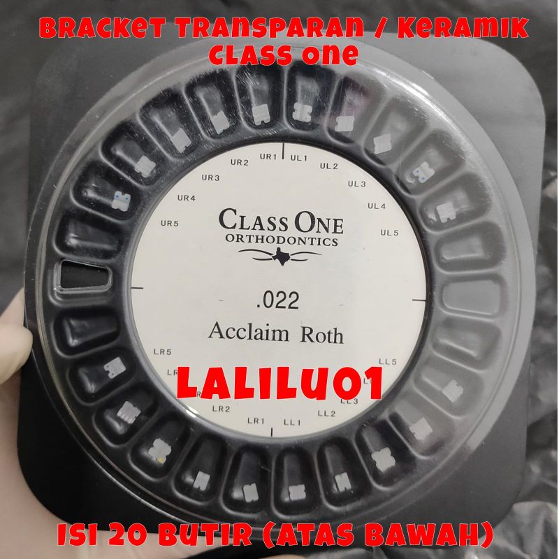 bracket keramik transparan bening behel gigi kawat classone ( 29 )