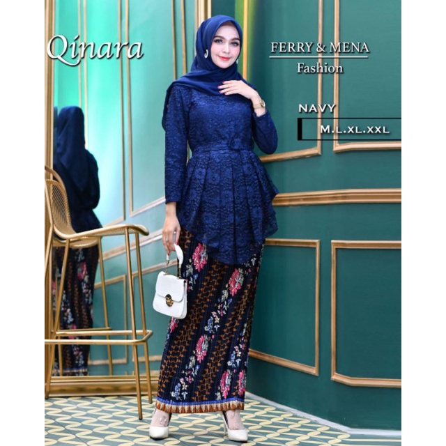 SETELAN KEBAYA QINARA/KEBAYA BRUKAT MODERN/KEBAYA MURAH/FASHION MUSLIM