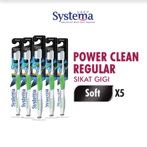 Systema Sikat Gigi Power Clean Regular Head x5