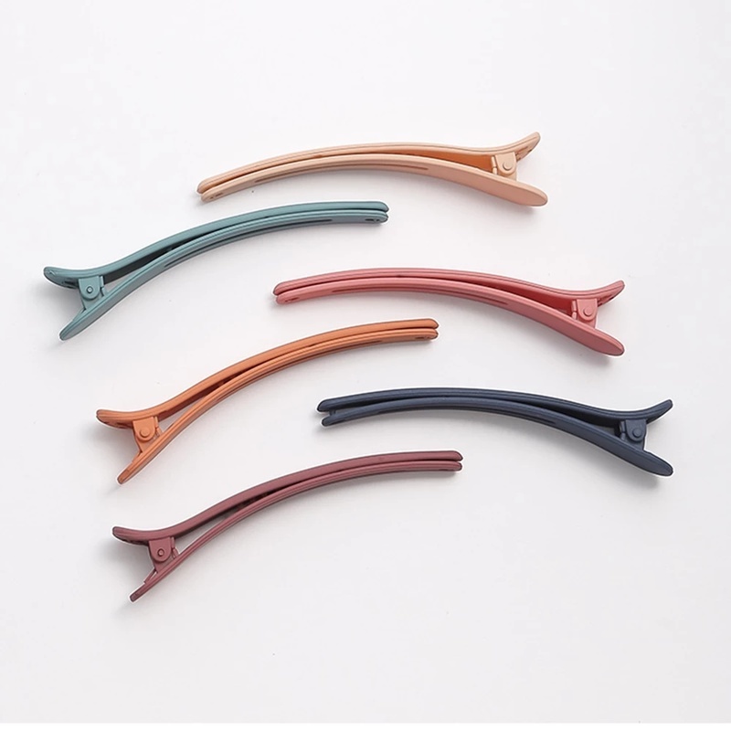 Korean Version Simple Candy Colors Frosted Resin Hairpins/ Professional Hairdressing Fixed Makeup Duck Beak Clip