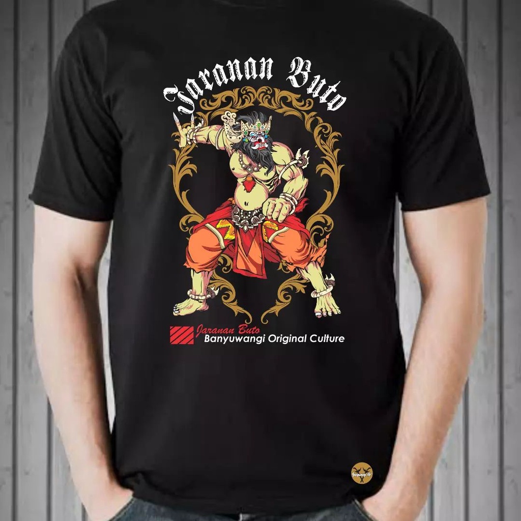 Kaos jaranan Banyuwangi  Katun 30s Pria Wanita | Kaos Distro Jaranan Buto Catton Combed 30s Unisex |