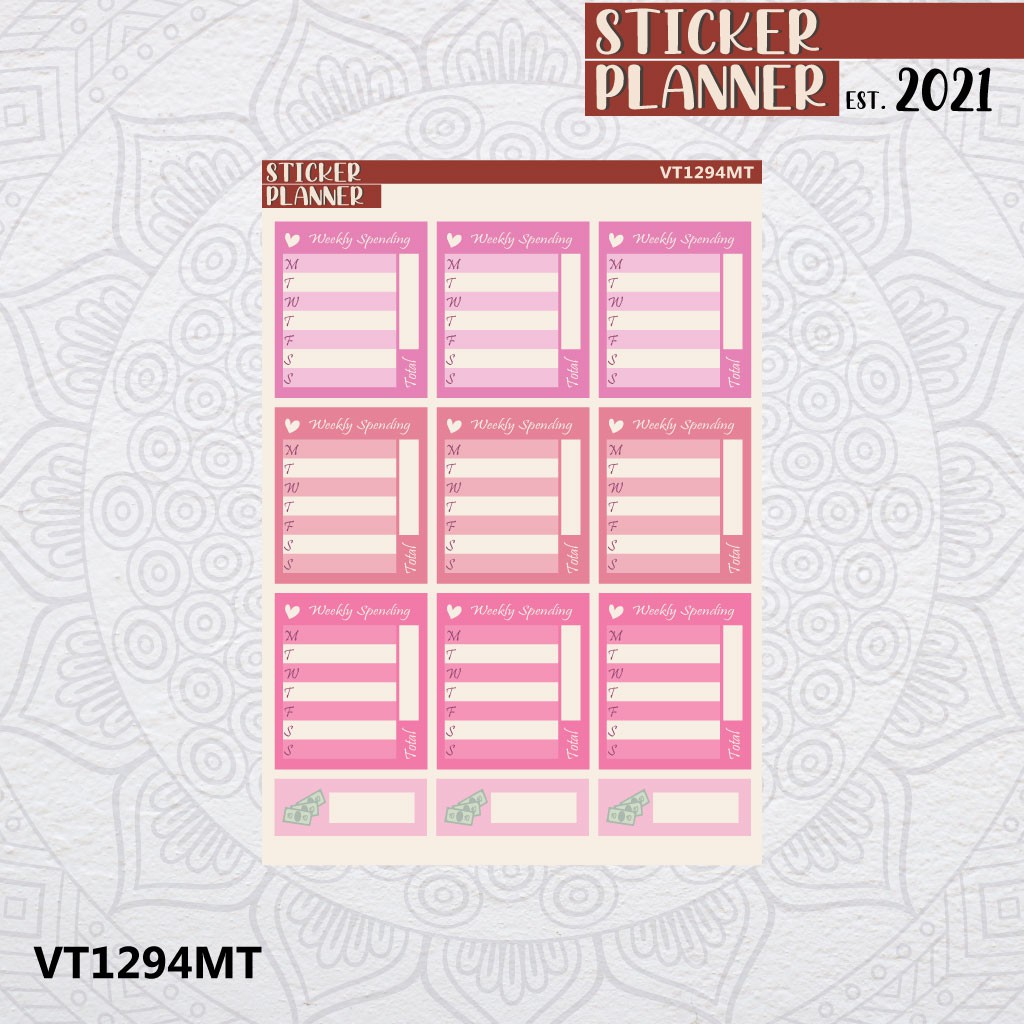

Valentine Finance Budget Sticker Planner | Sticker Sheet, Bujo, Scrapbook, Journal, Agenda, & Deco