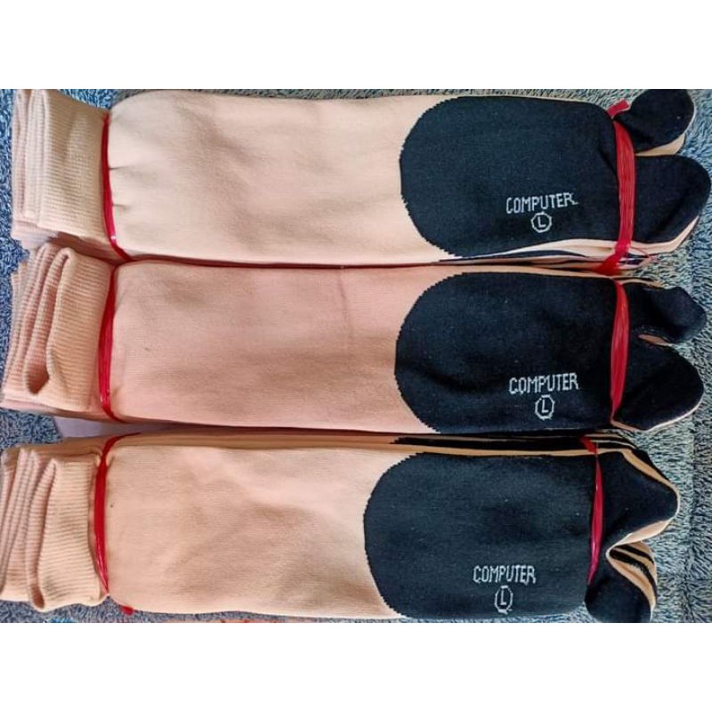 kaos kaki jempol polos (1 lusin ) telapak hitam bahan NYLON super lembut dan tebal