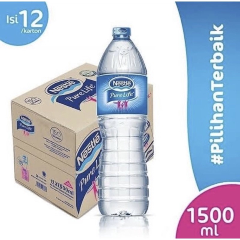 Nestle Pure Life 1500 ml Air Minum Kartonan 12 pcs Grab Gojek