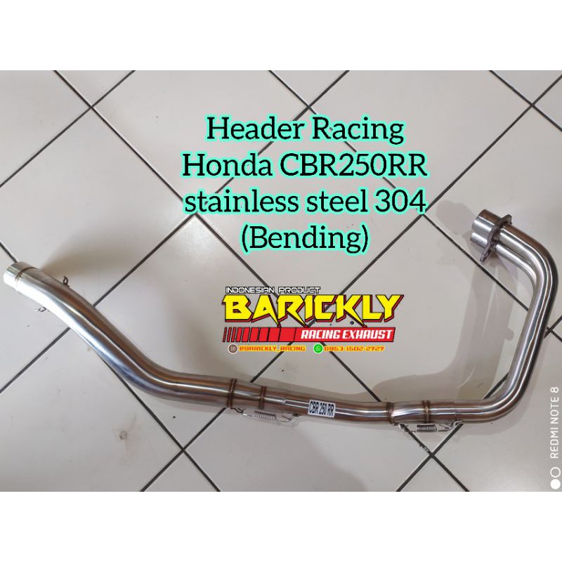 Header Leher Pipa Knalpot Racing Honda CBR250RR Bending Stainless CBR 250RR Custom Original