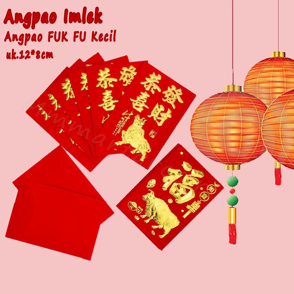 Angpao Imlek / Angpao Fuk FU / Isi 6pcs (12*8cm)