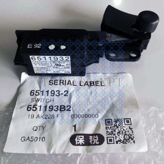 #####] Switch TG933TR-1 Makita GA5020 GA6020 GA 5020 6020 Original 651193-2