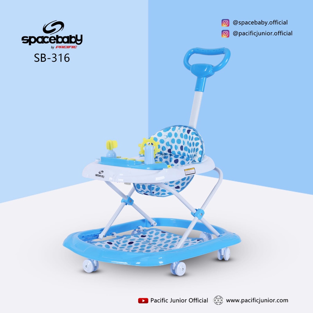 SPACEBABY Baby Walker SB 315  SB 316 Mainan Stir Musik Lampu SPACE BABY  Baby Walker NEW  Musik &amp; Lampu Alat Belajar Jalan Bayi [ * FREE PACKING DUS ALAS ]