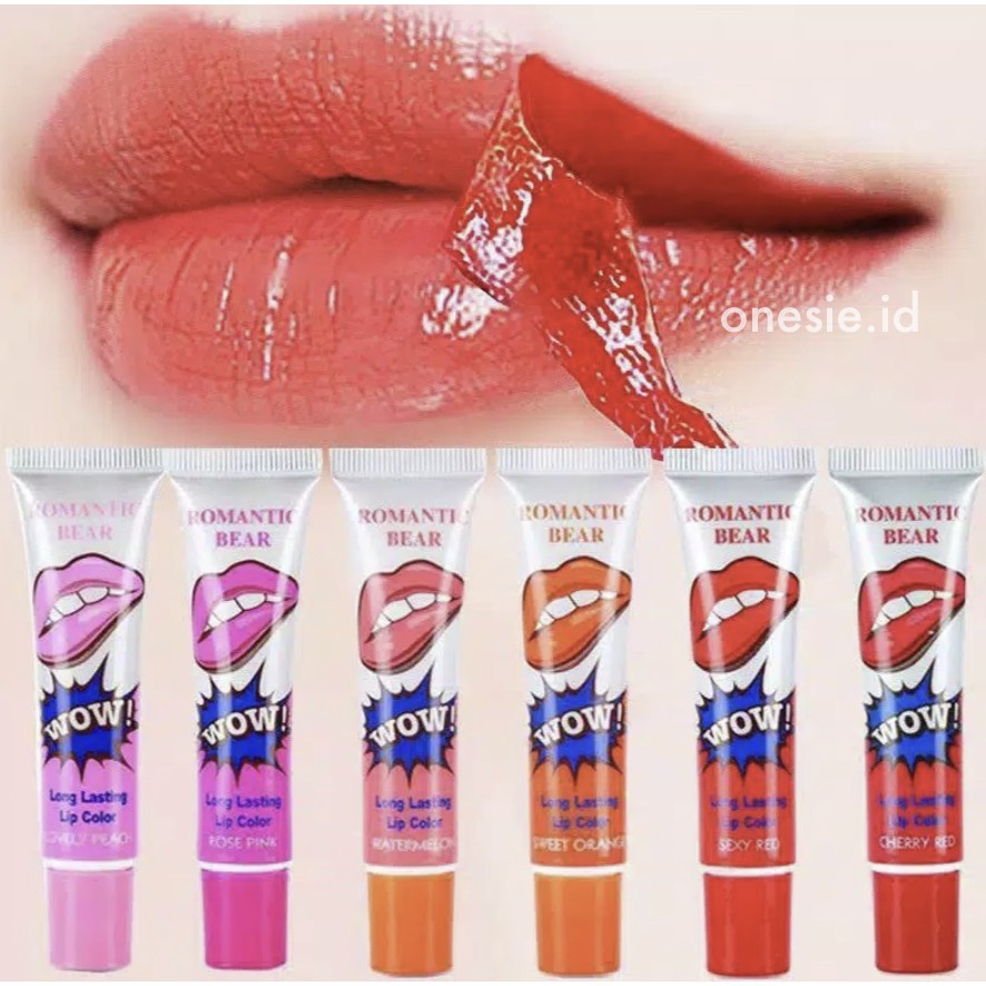 ROMANTIC BEAR Peel Off Lipstick Long Lasting Monomola Lipstik Tattoo Lip Berfungsi Mengangkat Sel Kulit Mati Bibir XX015