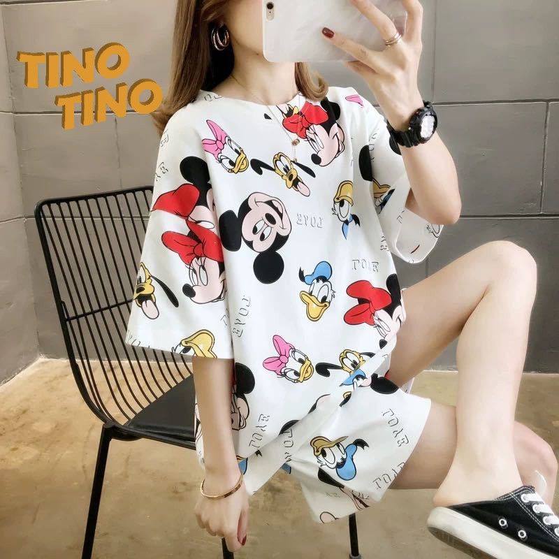 CJSW-S TINO TINO Baju Tidur Piyama Set Pendek Berbagai Macam Motif